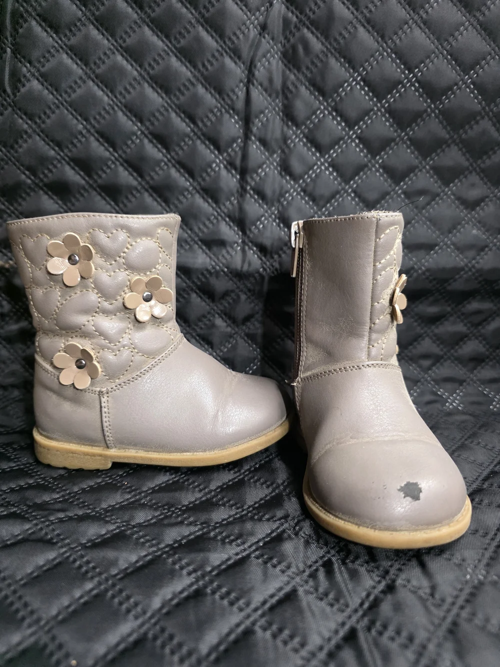 Rachel Shoes Kids Boots in Light Tan Rubber Sole